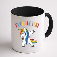 Rock The Test Dabbing Unicorn Mug