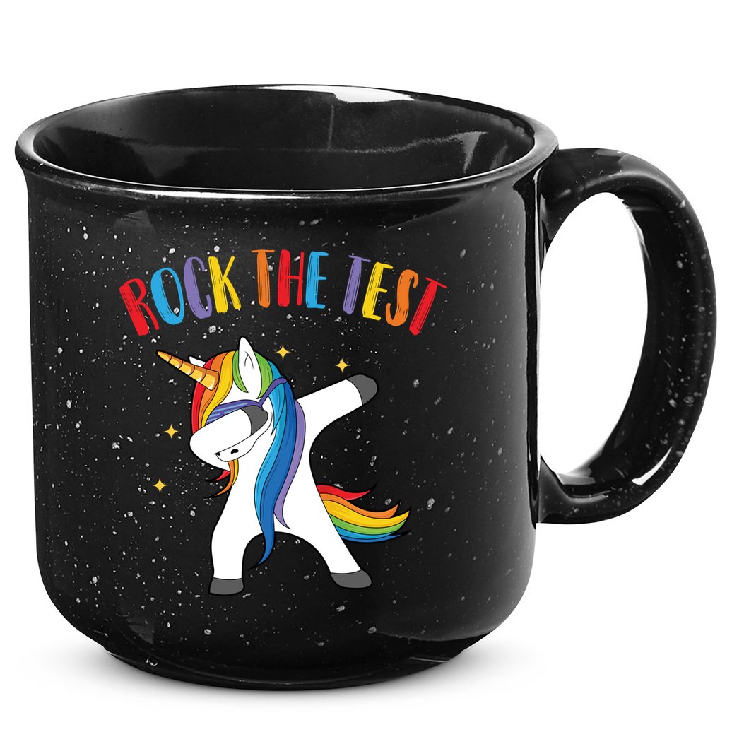 Rock The Test Dabbing Unicorn 15oz Campfire Ceramic Mug
