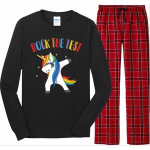 Rock The Test Dabbing Unicorn Long Sleeve Pajama Set