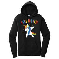 Rock The Test Dabbing Unicorn Women's Pullover Hoodie