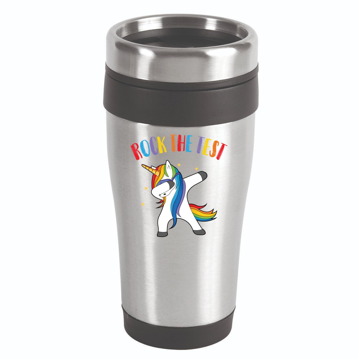 Rock The Test Dabbing Unicorn 16oz Travel Tumbler