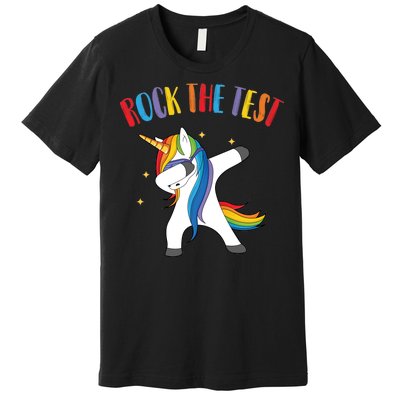 Rock The Test Dabbing Unicorn Premium T-Shirt