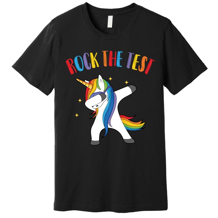 Rock The Test Dabbing Unicorn Premium T-Shirt