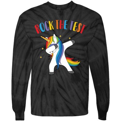 Rock The Test Dabbing Unicorn Tie-Dye Long Sleeve Shirt