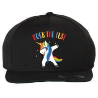Rock The Test Dabbing Unicorn Wool Snapback Cap