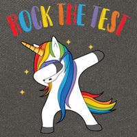 Rock The Test Dabbing Unicorn Cotton Canvas Backpack