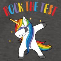 Rock The Test Dabbing Unicorn Vector Backpack