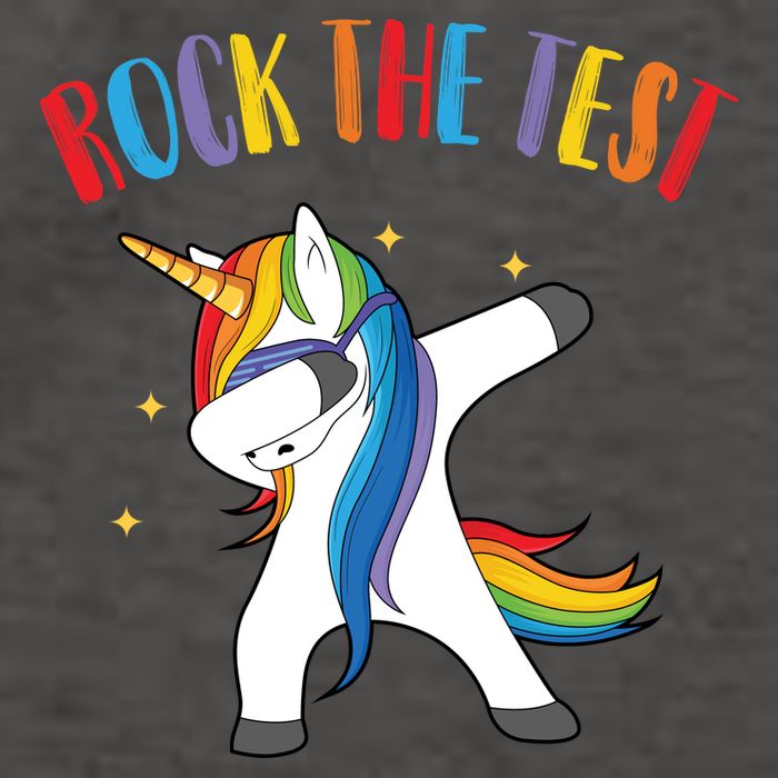 Rock The Test Dabbing Unicorn Vector Backpack