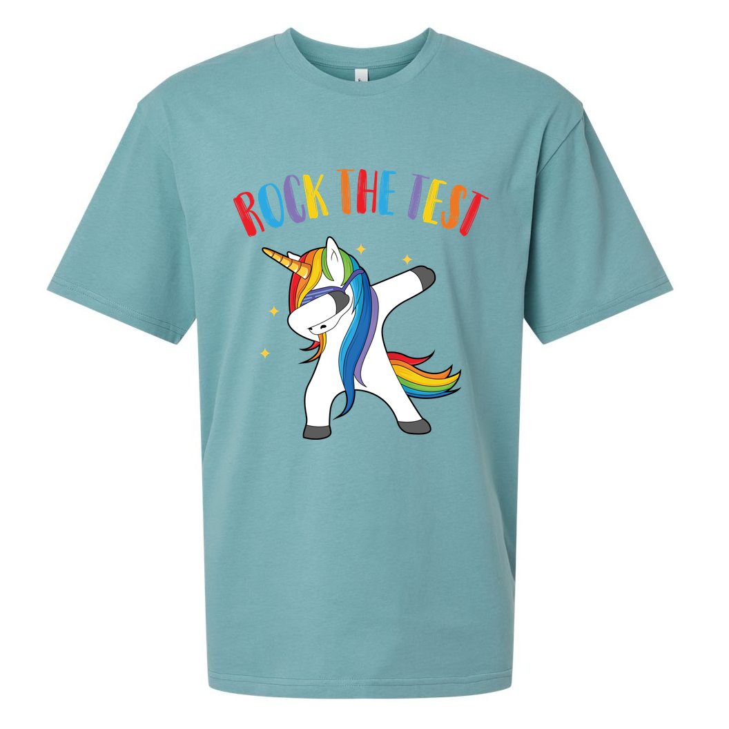 Rock The Test Dabbing Unicorn Sueded Cloud Jersey T-Shirt