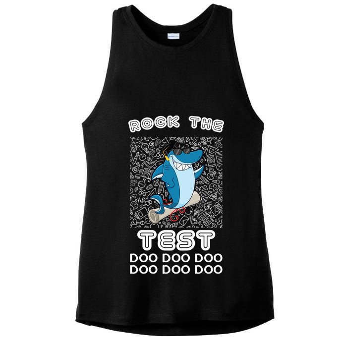 Rock The Test Doo Doo Doo Ladies PosiCharge Tri-Blend Wicking Tank