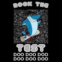 Rock The Test Doo Doo Doo Flexfit Unipanel Trucker Cap