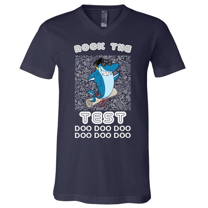Rock The Test Doo Doo Doo V-Neck T-Shirt