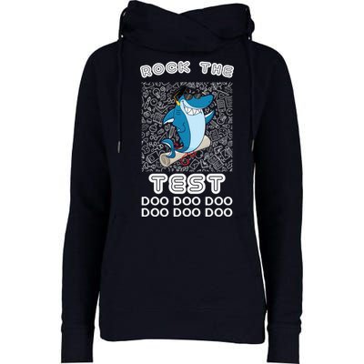 Rock The Test Doo Doo Doo Womens Funnel Neck Pullover Hood