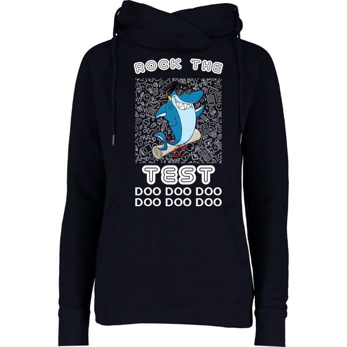 Rock The Test Doo Doo Doo Womens Funnel Neck Pullover Hood