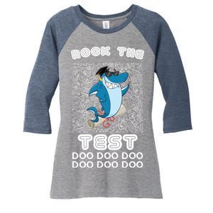 Rock The Test Doo Doo Doo Women's Tri-Blend 3/4-Sleeve Raglan Shirt