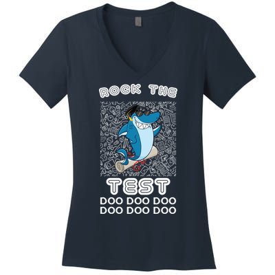 Rock The Test Doo Doo Doo Women's V-Neck T-Shirt
