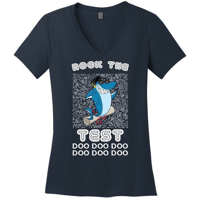 Rock The Test Doo Doo Doo Women's V-Neck T-Shirt