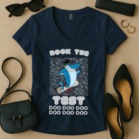Rock The Test Doo Doo Doo Women's V-Neck T-Shirt