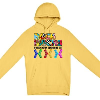 Rock Your Socks For World Down Syndrome Day Premium Pullover Hoodie