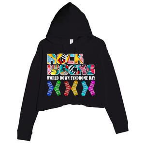 Rock Your Socks For World Down Syndrome Day Crop Fleece Hoodie