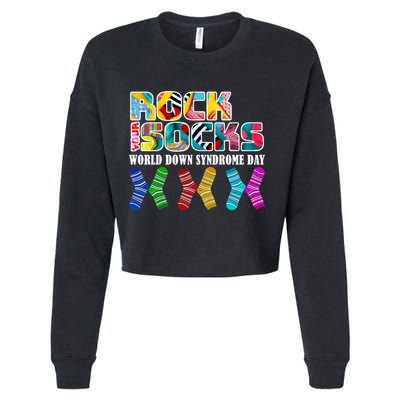 Rock Your Socks For World Down Syndrome Day Cropped Pullover Crew
