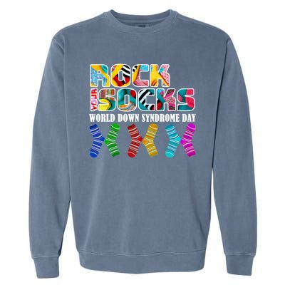 Rock Your Socks For World Down Syndrome Day Garment-Dyed Sweatshirt