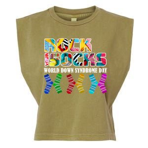 Rock Your Socks For World Down Syndrome Day Garment-Dyed Women's Muscle Tee