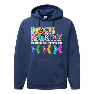 Rock Your Socks For World Down Syndrome Day Performance Fleece Hoodie