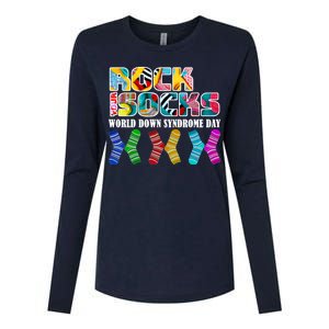 Rock Your Socks For World Down Syndrome Day Womens Cotton Relaxed Long Sleeve T-Shirt