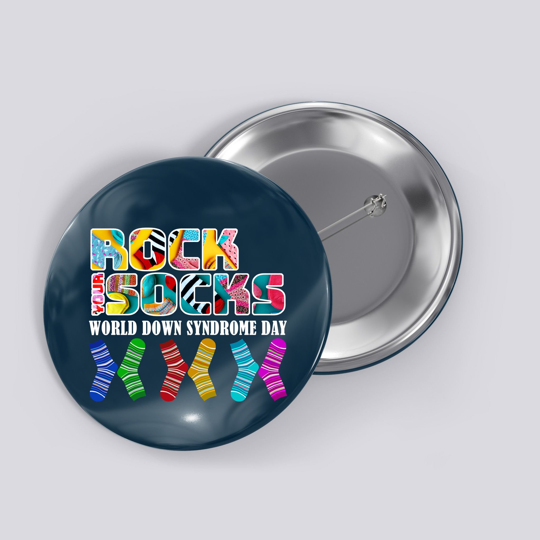 Rock Your Socks For World Down Syndrome Day Button