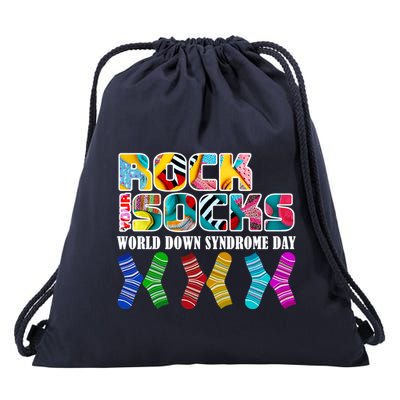 Rock Your Socks For World Down Syndrome Day Drawstring Bag
