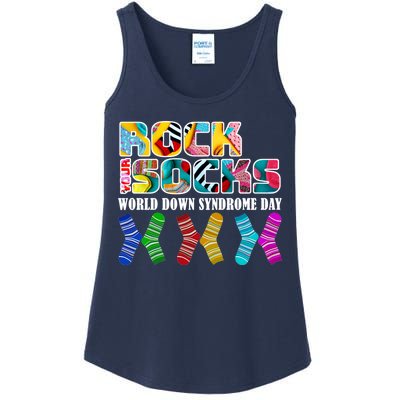 Rock Your Socks For World Down Syndrome Day Ladies Essential Tank