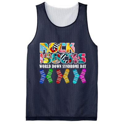 Rock Your Socks For World Down Syndrome Day Mesh Reversible Basketball Jersey Tank