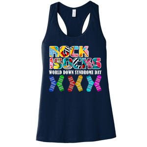 Rock Your Socks For World Down Syndrome Day Women's Racerback Tank