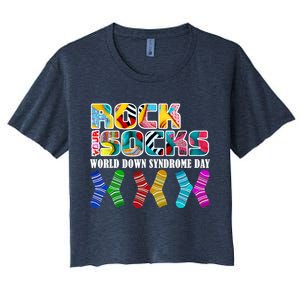 Rock Your Socks For World Down Syndrome Day Women's Crop Top Tee