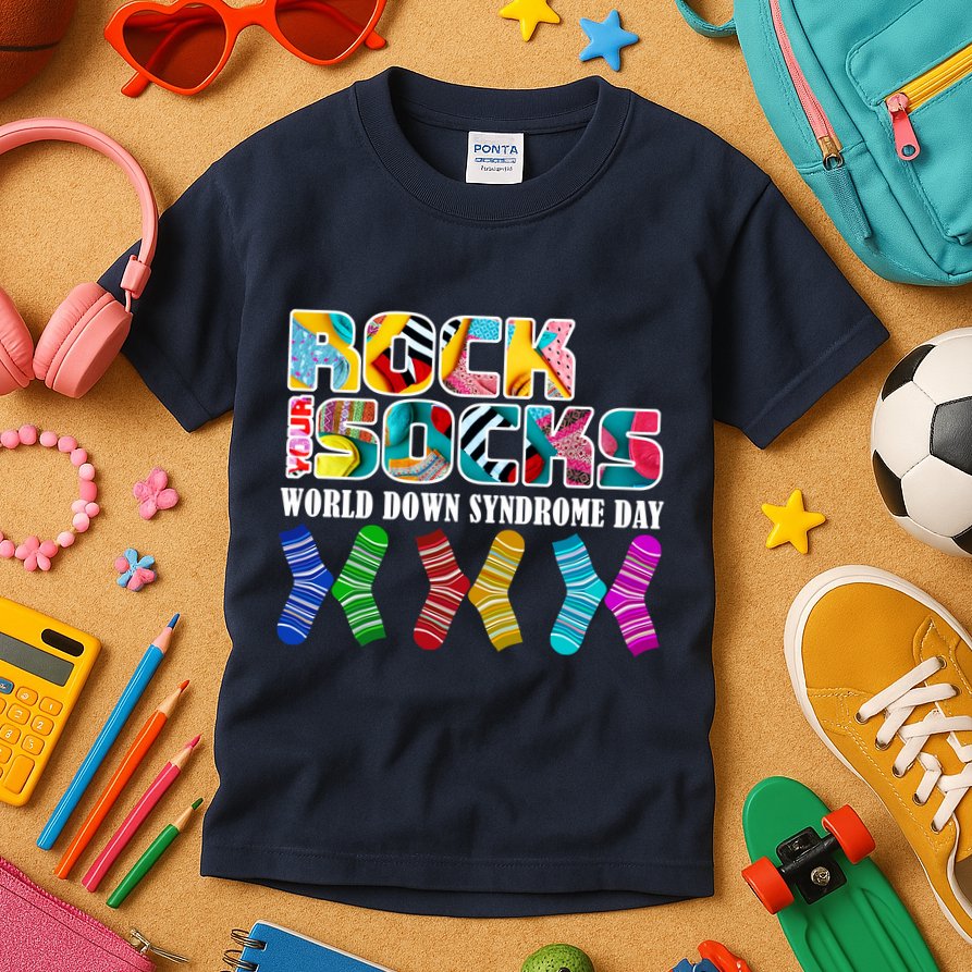 Rock Your Socks For World Down Syndrome Day Kids T-Shirt