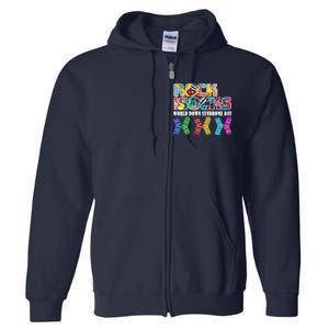 Rock Your Socks For World Down Syndrome Day Full Zip Hoodie