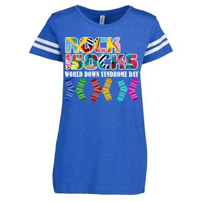 Rock Your Socks For World Down Syndrome Day Enza Ladies Jersey Football T-Shirt