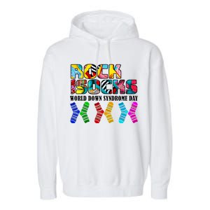 Rock Your Socks For World Down Syndrome Day Garment-Dyed Fleece Hoodie