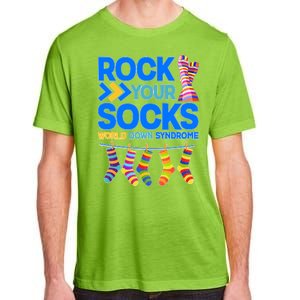 Rock Your Socks World Down Syndrome Awareness Day Adult ChromaSoft Performance T-Shirt