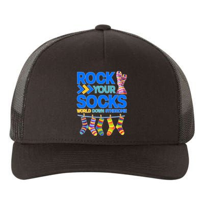 Rock Your Socks World Down Syndrome Awareness Day Yupoong Adult 5-Panel Trucker Hat