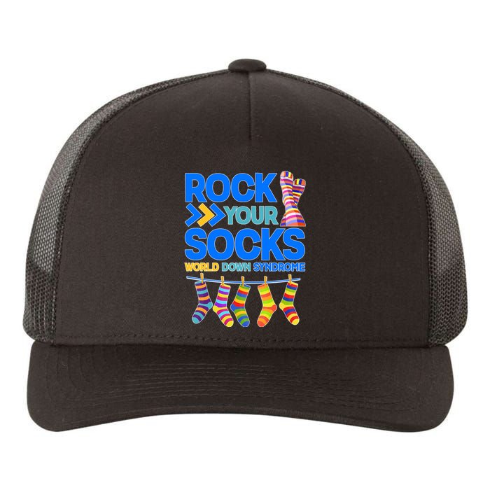 Rock Your Socks World Down Syndrome Awareness Day Yupoong Adult 5-Panel Trucker Hat