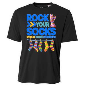 Rock Your Socks World Down Syndrome Awareness Day Cooling Performance Crew T-Shirt