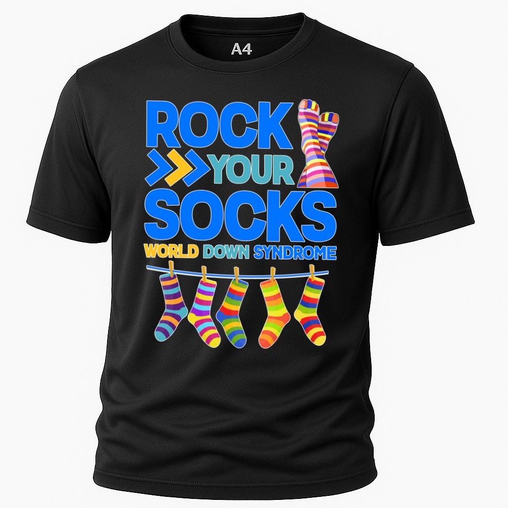Rock Your Socks World Down Syndrome Awareness Day Cooling Performance Crew T-Shirt