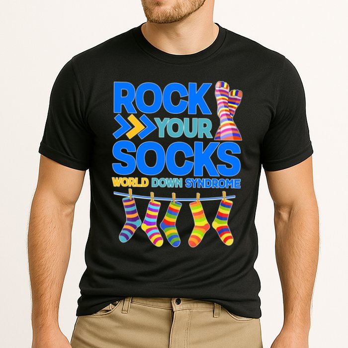 Rock Your Socks World Down Syndrome Awareness Day Cooling Performance Crew T-Shirt