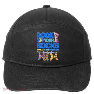 Rock Your Socks World Down Syndrome Awareness Day 7-Panel Snapback Hat