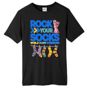 Rock Your Socks World Down Syndrome Awareness Day Tall Fusion ChromaSoft Performance T-Shirt