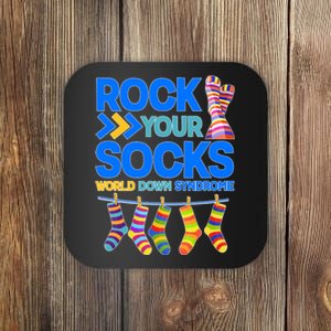 Rock Your Socks World Down Syndrome Awareness Day Coaster