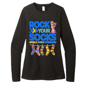 Rock Your Socks World Down Syndrome Awareness Day Womens CVC Long Sleeve Shirt