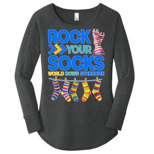 Rock Your Socks World Down Syndrome Awareness Day Women's Perfect Tri Tunic Long Sleeve Shirt